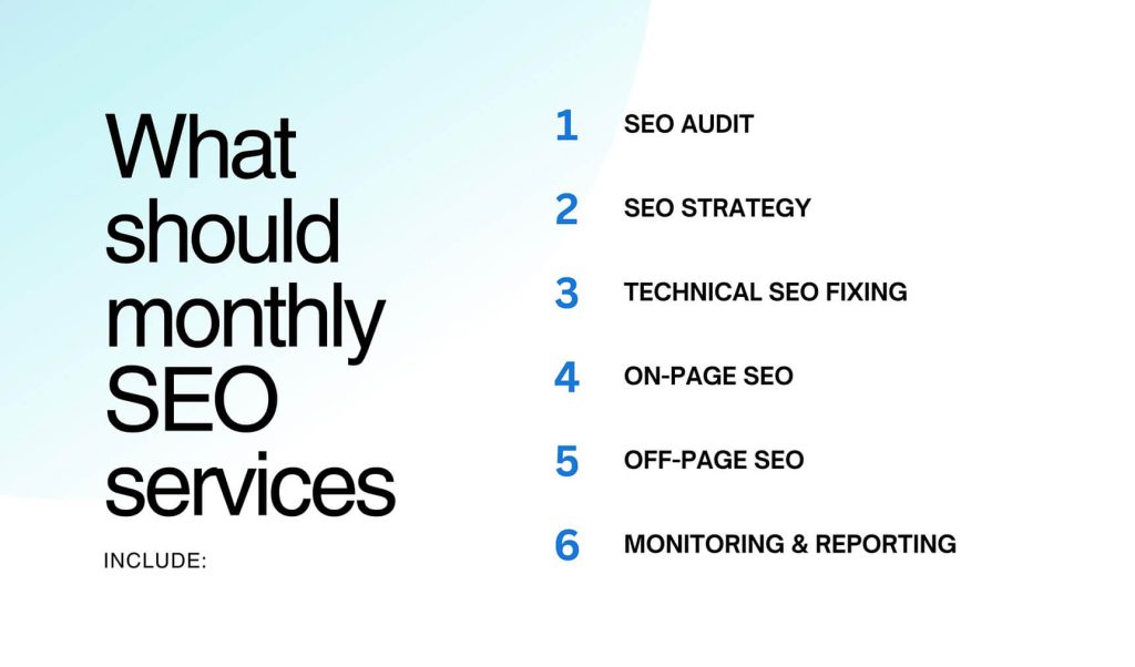 What should SEO service include?