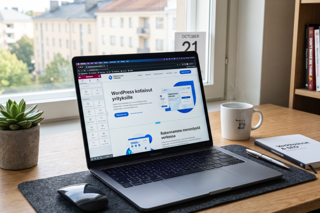 Laadukkaat wordpress kotisivut yritykselle Helsingissä jotka latautuvat nopeasti ja tuovat lisää myyntiä